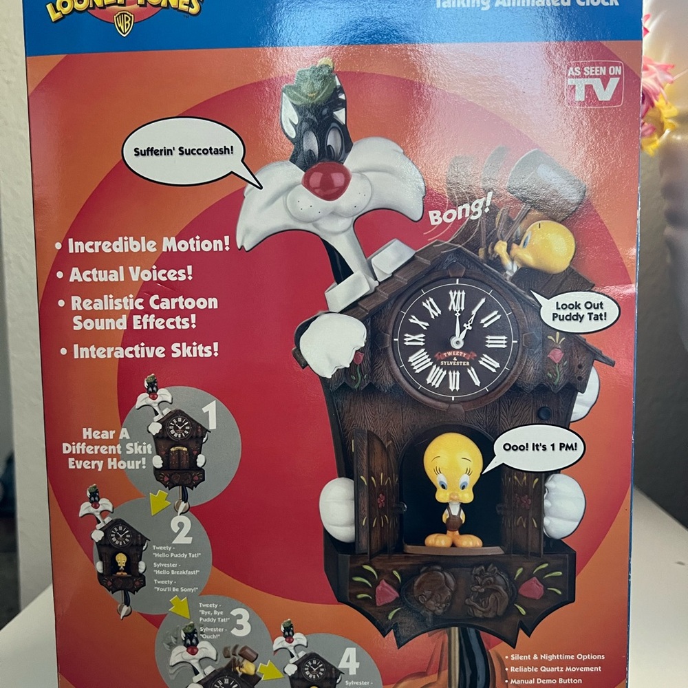 Looney Tunes Talking Animated Clock “NEW”
